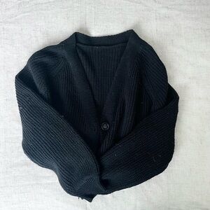 Black cardigan